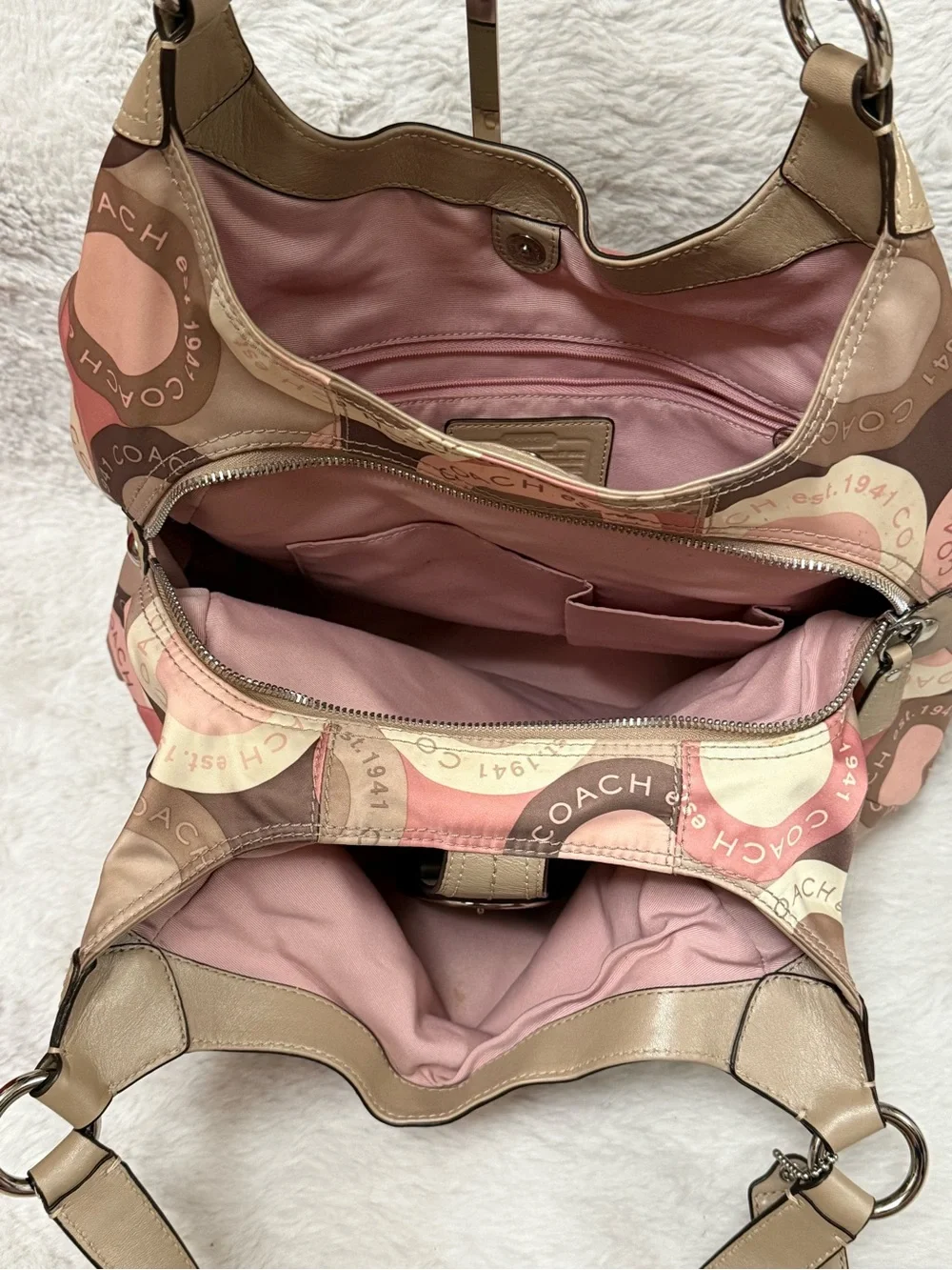 Coach Soho Optic Print  “Snaphead” Sateen Hobo